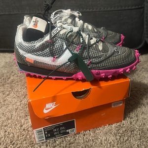 Off-White Nike Waffle Racer Pink